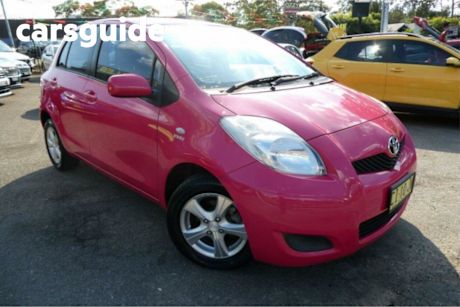 Red 2010 Toyota Yaris Hatchback YR