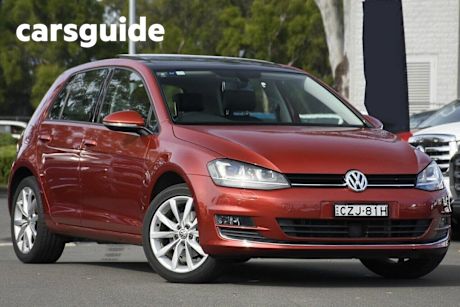 Orange 2015 Volkswagen Golf Hatchback 103 TSI Highline