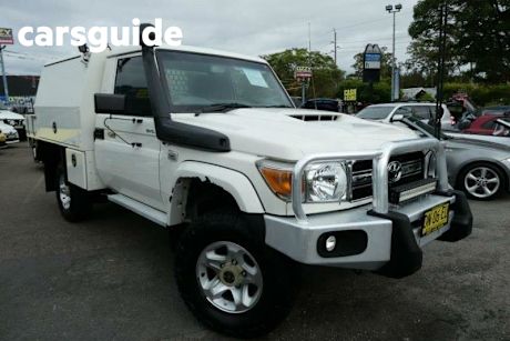 White 2019 Toyota Landcruiser Cab Chassis GXL (4X4)