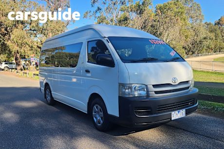 White 2010 Toyota Hiace Bus Commuter