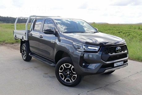 Grey 2024 Toyota Hilux Double Cab Chassis SR5 48V + Prem. Interior (4X4)