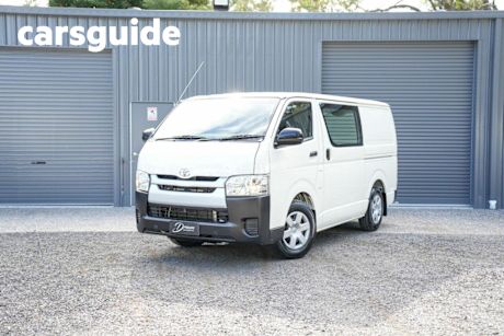 White 2018 Toyota Hiace Commercial TRH201R Van LWB 4dr Auto 6sp 1070kg 2.7i