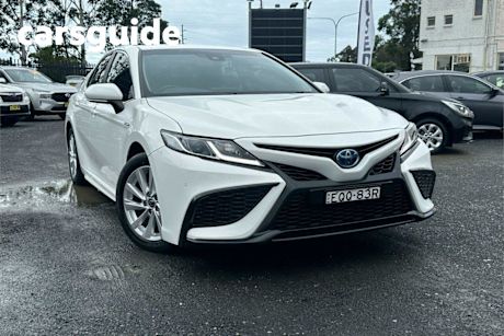 White 2021 Toyota Camry Sedan Ascent Sport Hybrid