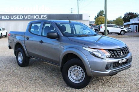 Grey 2017 Mitsubishi Triton Dual Cab Utility GLX (4X4)