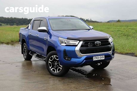 Blue 2023 Toyota Hilux Double Cab Pick Up SR5 + Premium Interior (4X4)
