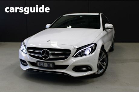 White 2015 Mercedes-Benz C200 Sedan