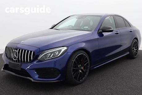 Blue 2017 Mercedes-Benz C43 Sedan
