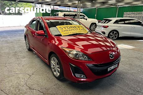 Red 2009 Mazda 3 Sedan SP25