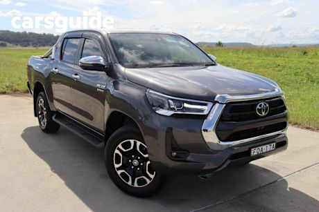 Grey 2022 Toyota Hilux Double Cab Pick Up SR5 + Premium Interior (4X4)