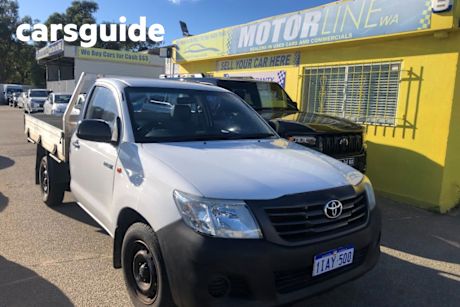 White 2014 Toyota Hilux Cab Chassis Workmate