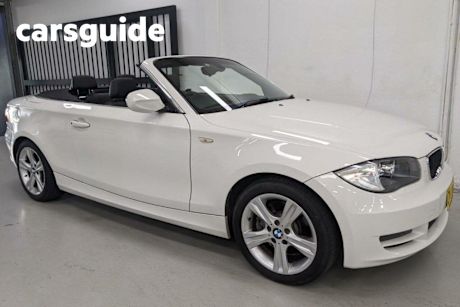 White 2009 BMW 123D Convertible