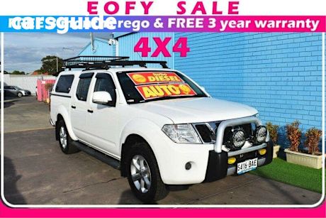 White 2013 Nissan Navara Dual Cab Pick-up ST (4X4)