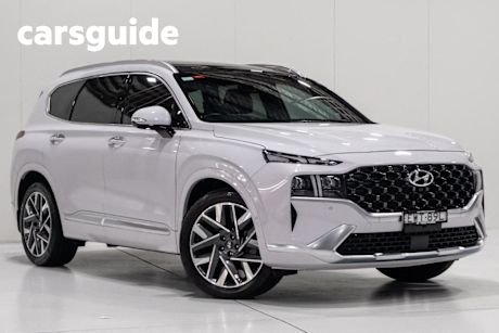 White 2022 Hyundai Santa FE Wagon Highlander Crdi (awd)