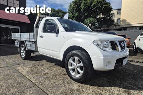 White 2012 Nissan Navara Cab Chassis RX (4X4)