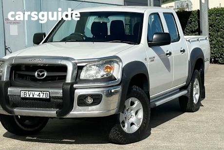 White 2011 Mazda BT-50 Dual Cab Pick-up Boss B3000 DX (4X4)