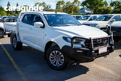White 2022 Mazda BT-50 Dual Cab Chassis XT (4X4)