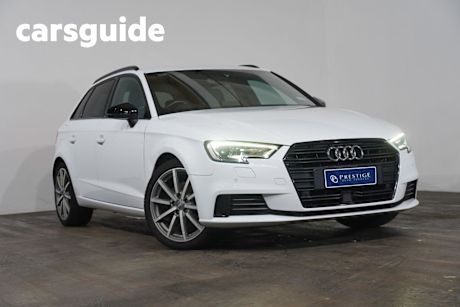 White 2018 Audi A3 Hatchback 2.0 Tfsi Sportback Black Edit