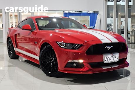 Red 2017 Ford Mustang Coupe Fastback GT 5.0 V8