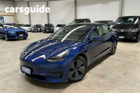 Blue 2021 Tesla Model 3 Sedan Standard Range Plus RWD