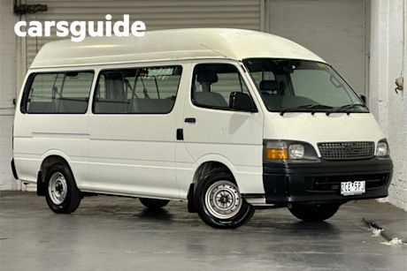 White 2002 Toyota Hiace Bus Commuter