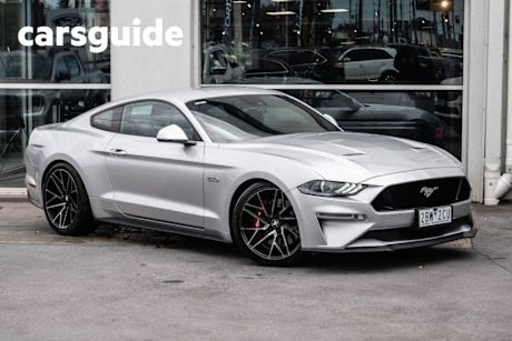 Silver 2018 Ford Mustang Coupe Fastback GT 5.0 V8