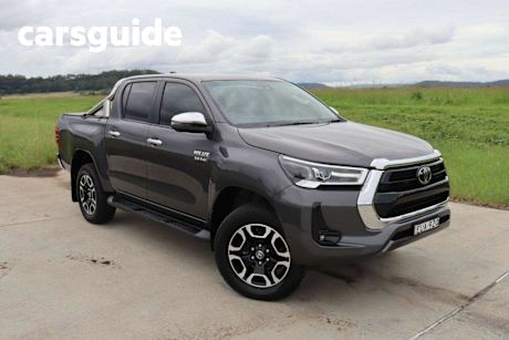 Grey 2022 Toyota Hilux Double Cab Pick Up SR5 + Premium Interior (4X4)