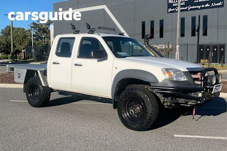 White 2009 Mazda BT-50 Dual Cab Chassis B3000 DX (4X4)