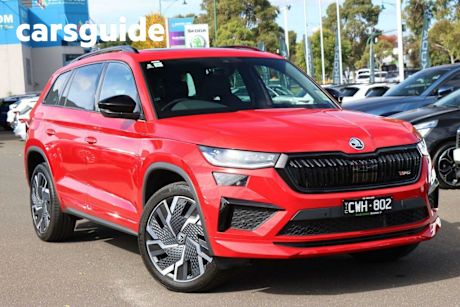 Red 2024 Skoda Kodiaq Wagon RS (4X4) 180TSI