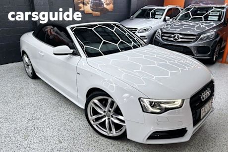 White 2015 Audi A5 Convertible 2.0 TFSI QUATTRO 8T MY15