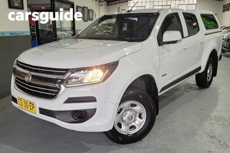 White 2018 Holden Colorado Crew Cab Chassis LS (4X2) (5YR)