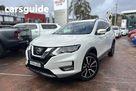 White 2019 Nissan X-Trail Wagon TI (4WD) TAN Trim