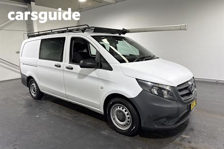 White 2016 Mercedes-Benz Vito Van 114 Bluetec Crew CAB