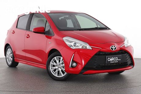 Red 2019 Toyota Yaris Hatchback ZR