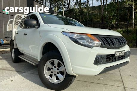 White 2018 Mitsubishi Triton Dual Cab Utility GLX Plus (4X4)