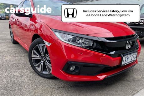 Red 2018 Honda Civic Sedan VTI-L