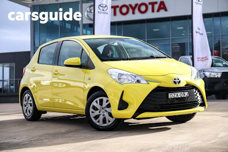 Yellow 2018 Toyota Yaris Hatchback Ascent