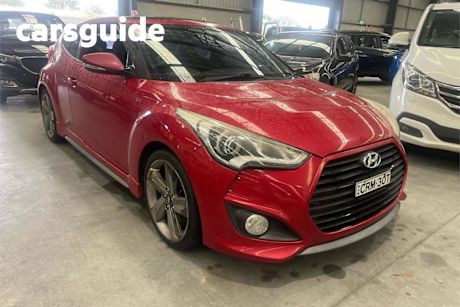Red 2013 Hyundai Veloster Coupe SR Turbo