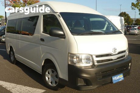 White 2011 Toyota Hiace Bus Commuter