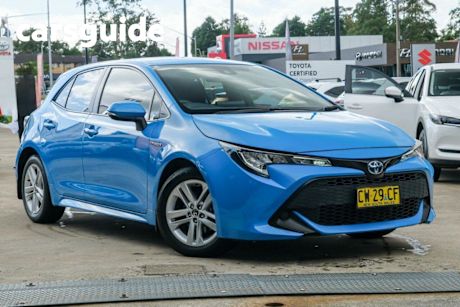 Blue 2019 Toyota Corolla Hatchback Ascent Sport (hybrid)