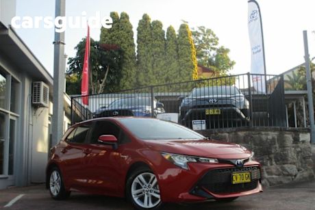 Red 2019 Toyota Corolla Hatch Ascent Sport Hybrid