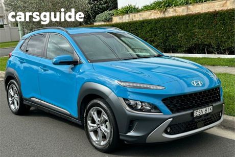 Blue 2022 Hyundai Kona Wagon Elite (fwd)