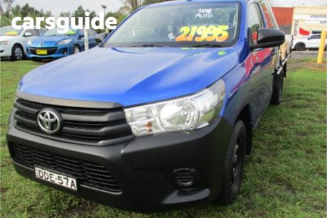 Blue 2016 Toyota Hilux Cab Chassis Workmate