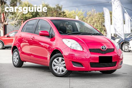 Red 2010 Toyota Yaris Hatchback YR