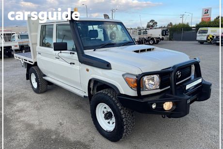 White 2017 Toyota Landcruiser Double Cab Chassis Workmate (4X4)