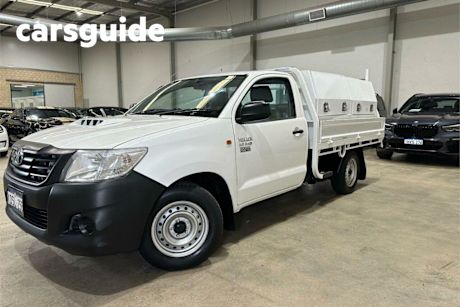 White 2012 Toyota Hilux Cab Chassis Workmate