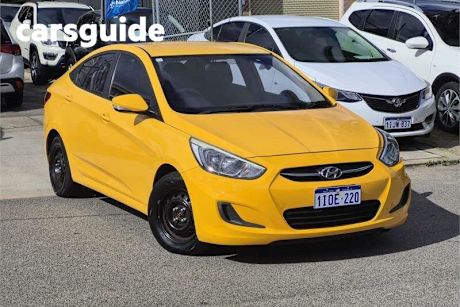 Yellow 2016 Hyundai Accent Sedan Active