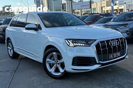 White 2021 Audi Q7 Wagon 45 TDI Quattro Mhev