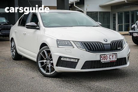 White 2019 Skoda Octavia Sedan RS 245 180 TSI