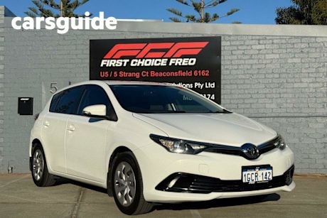 White 2016 Toyota Corolla Hatch ASCENT ZRE182R MY15