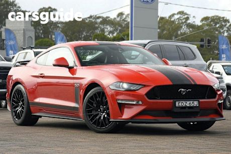 Red 2018 Ford Mustang Coupe Fastback GT 5.0 V8